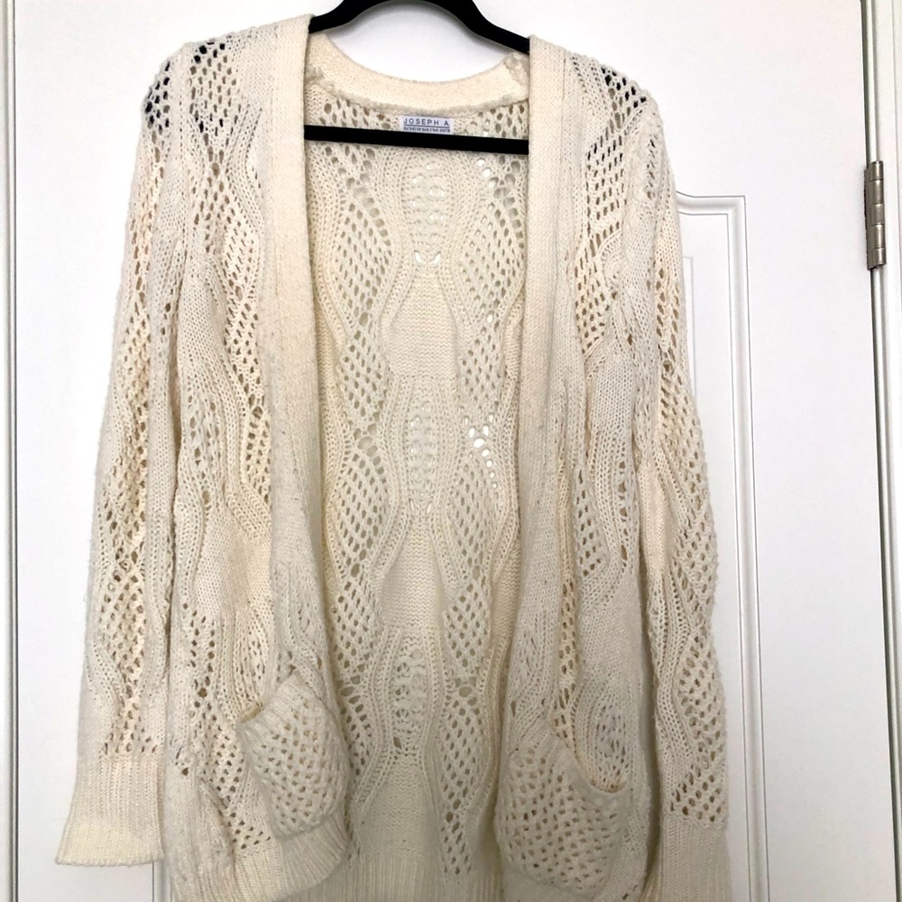 Women’s Cream chunky cream knit sweater cardigan